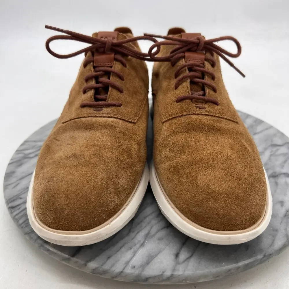 Cole Haan Mens 11 Shoe Brown Grand Horizon Oxford II Suede Lace Up Casual C26363